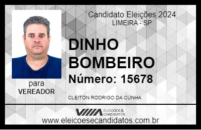 Candidato DINHO BOMBEIRO 2024 - LIMEIRA - Eleições