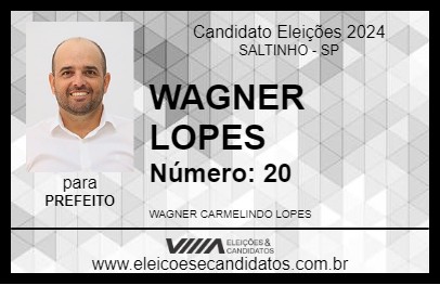 Candidato WAGNER LOPES 2024 - SALTINHO - Eleições