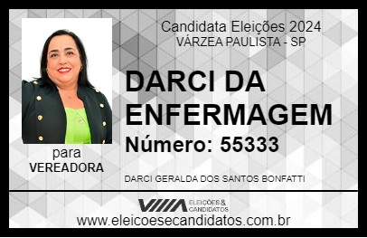 Candidato DARCI DA ENFERMAGEM 2024 - VÁRZEA PAULISTA - Eleições