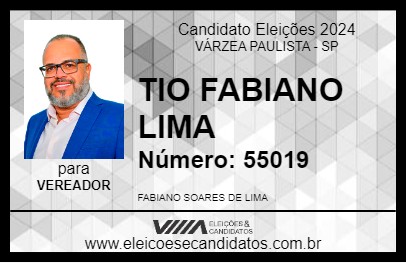 Candidato TIO FABIANO LIMA 2024 - VÁRZEA PAULISTA - Eleições