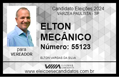 Candidato ELTON MECÂNICO 2024 - VÁRZEA PAULISTA - Eleições