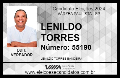 Candidato LENILDO TORRES 2024 - VÁRZEA PAULISTA - Eleições