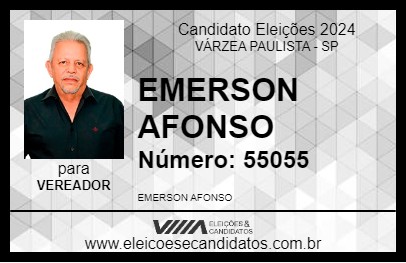 Candidato EMERSON AFONSO 2024 - VÁRZEA PAULISTA - Eleições