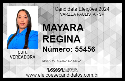 Candidato MAYARA REGINA 2024 - VÁRZEA PAULISTA - Eleições