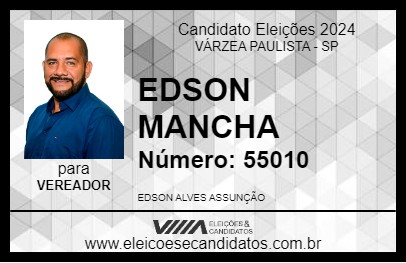 Candidato EDSON MANCHA 2024 - VÁRZEA PAULISTA - Eleições