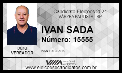 Candidato IVAN SADA 2024 - VÁRZEA PAULISTA - Eleições