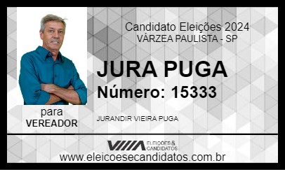 Candidato JURA PUGA 2024 - VÁRZEA PAULISTA - Eleições