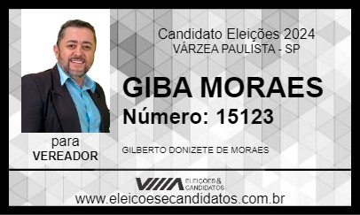 Candidato GIBA MORAES 2024 - VÁRZEA PAULISTA - Eleições