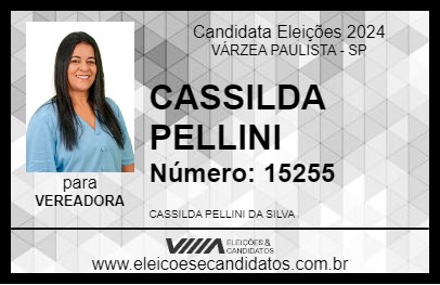 Candidato CASSILDA PELLINI 2024 - VÁRZEA PAULISTA - Eleições