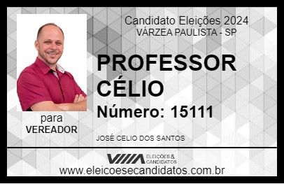 Candidato PROFESSOR CÉLIO 2024 - VÁRZEA PAULISTA - Eleições