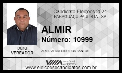 Candidato ALMIR 2024 - PARAGUAÇU PAULISTA - Eleições