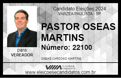 Candidato PASTOR OSEAS MARTINS 2024 - VÁRZEA PAULISTA - Eleições