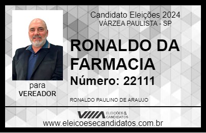 Candidato RONALDO DA FARMACIA 2024 - VÁRZEA PAULISTA - Eleições