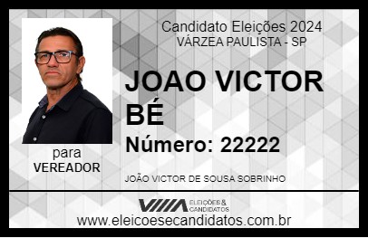 Candidato JOAO VICTOR BÉ 2024 - VÁRZEA PAULISTA - Eleições