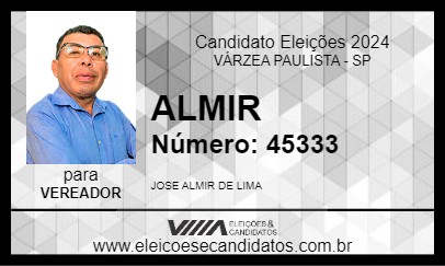 Candidato ALMIR 2024 - VÁRZEA PAULISTA - Eleições