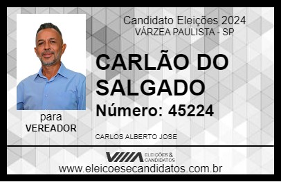 Candidato CARLÃO DO SALGADO 2024 - VÁRZEA PAULISTA - Eleições