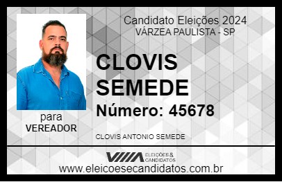 Candidato CLOVIS SEMEDE 2024 - VÁRZEA PAULISTA - Eleições