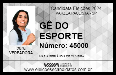 Candidato GÊ DO ESPORTE 2024 - VÁRZEA PAULISTA - Eleições