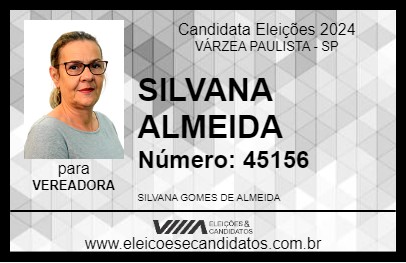 Candidato SILVANA ALMEIDA 2024 - VÁRZEA PAULISTA - Eleições