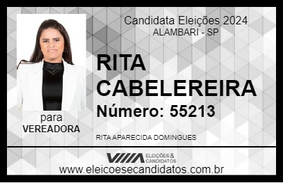 Candidato RITA CABELEREIRA 2024 - ALAMBARI - Eleições