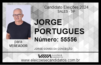 Candidato JORGE PORTUGUES 2024 - SALES - Eleições