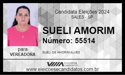 Candidato SUELI AMORIM 2024 - SALES - Eleições