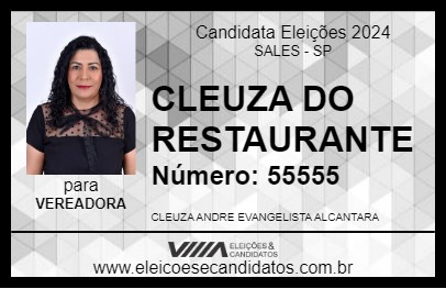 Candidato CLEUZA DO RESTAURANTE 2024 - SALES - Eleições