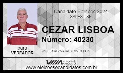 Candidato CEZAR LISBOA 2024 - SALES - Eleições