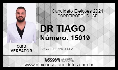 Candidato DOUTOR TIAGO 2024 - CORDEIRÓPOLIS - Eleições