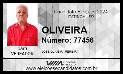 Candidato OLIVEIRA 2024 - ITATINGA - Eleições