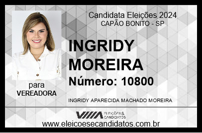 Candidato INGRIDY MOREIRA 2024 - CAPÃO BONITO - Eleições