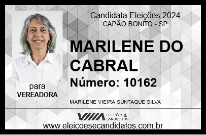 Candidato MARILENE DO CABRAL 2024 - CAPÃO BONITO - Eleições