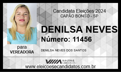 Candidato DENILSA NEVES 2024 - CAPÃO BONITO - Eleições