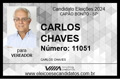 Candidato CARLOS CHAVES 2024 - CAPÃO BONITO - Eleições