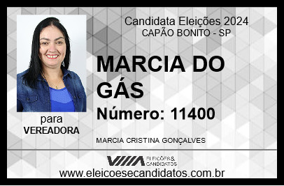 Candidato MARCIA DO GÁS 2024 - CAPÃO BONITO - Eleições