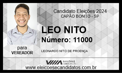 Candidato LEO NITO 2024 - CAPÃO BONITO - Eleições