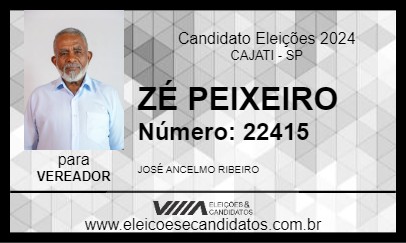 Candidato ZÉ PEIXEIRO 2024 - CAJATI - Eleições