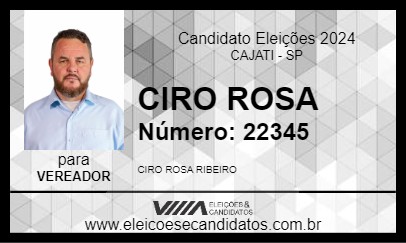 Candidato CIRO ROSA 2024 - CAJATI - Eleições