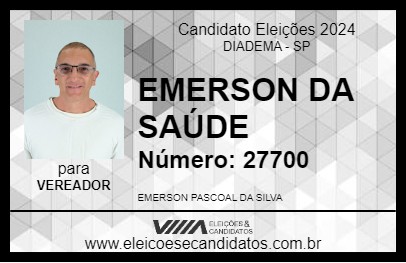 Candidato EMERSON DA SAÚDE 2024 - DIADEMA - Eleições