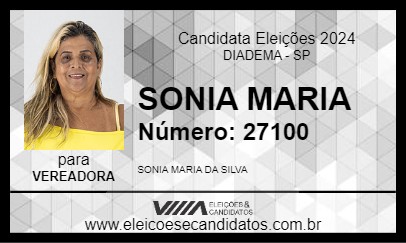 Candidato SONIA MARIA 2024 - DIADEMA - Eleições