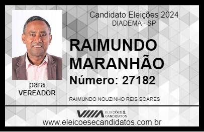 Candidato RAIMUNDO MARANHÃO 2024 - DIADEMA - Eleições