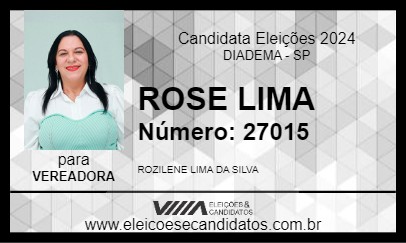 Candidato ROSE LIMA 2024 - DIADEMA - Eleições