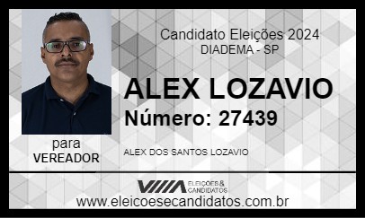 Candidato ALEX LOZAVIO 2024 - DIADEMA - Eleições