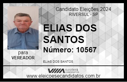 Candidato ELIAS DOS SANTOS 2024 - RIVERSUL - Eleições