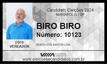 Candidato BIRO BIRO 2024 - MARIÁPOLIS - Eleições