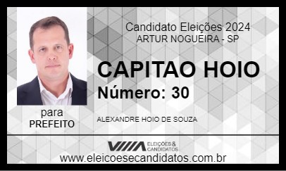 Candidato CAPITAO HOIO 2024 - ARTUR NOGUEIRA - Eleições