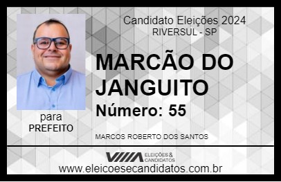 Candidato MARCÃO 2024 - RIVERSUL - Eleições