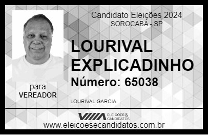 Candidato LOURIVAL EXPLICADINHO 2024 - SOROCABA - Eleições