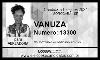 Candidato VANUZA 2024 - SOROCABA - Eleições