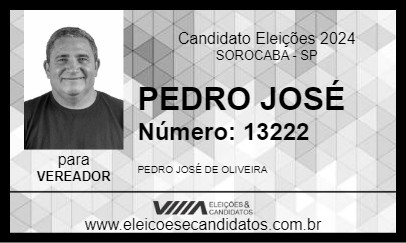 Candidato PEDRO JOSÉ 2024 - SOROCABA - Eleições